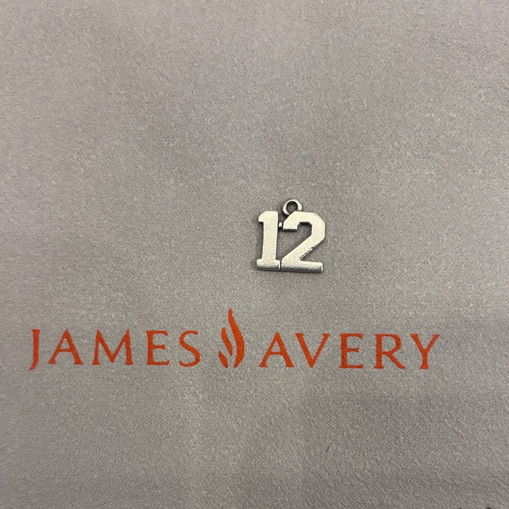 James Avery Silver Number 12 Pendant